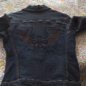 Denim Jacket with Eagle Logo in the back